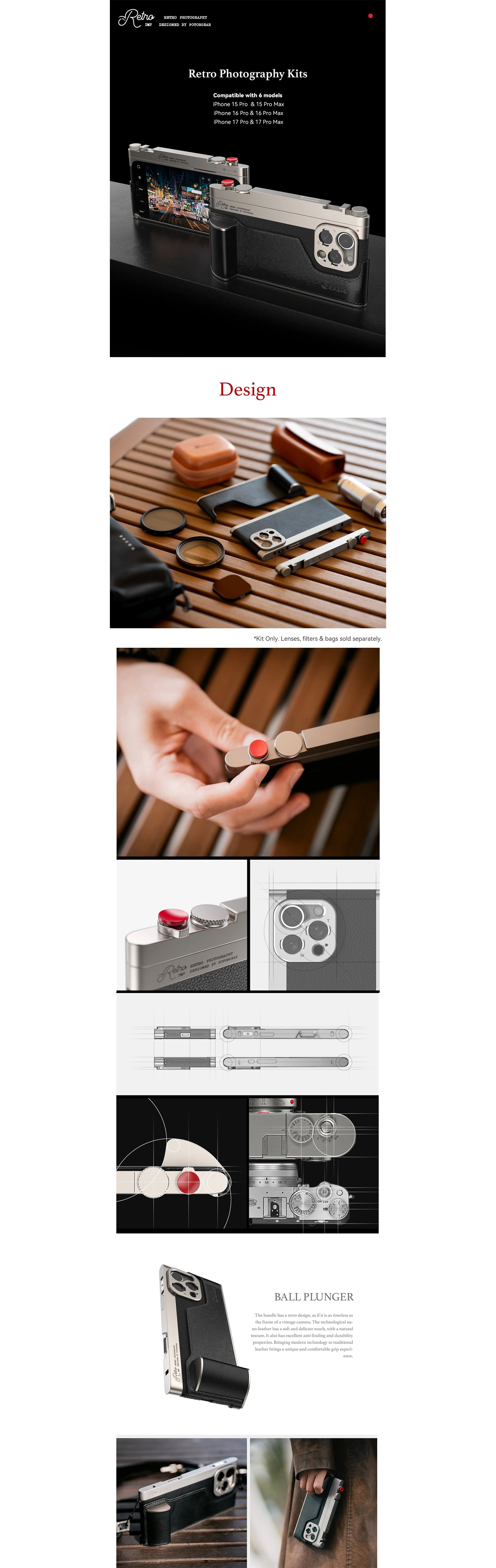 Retro Photography Kit for iPhone 15 series