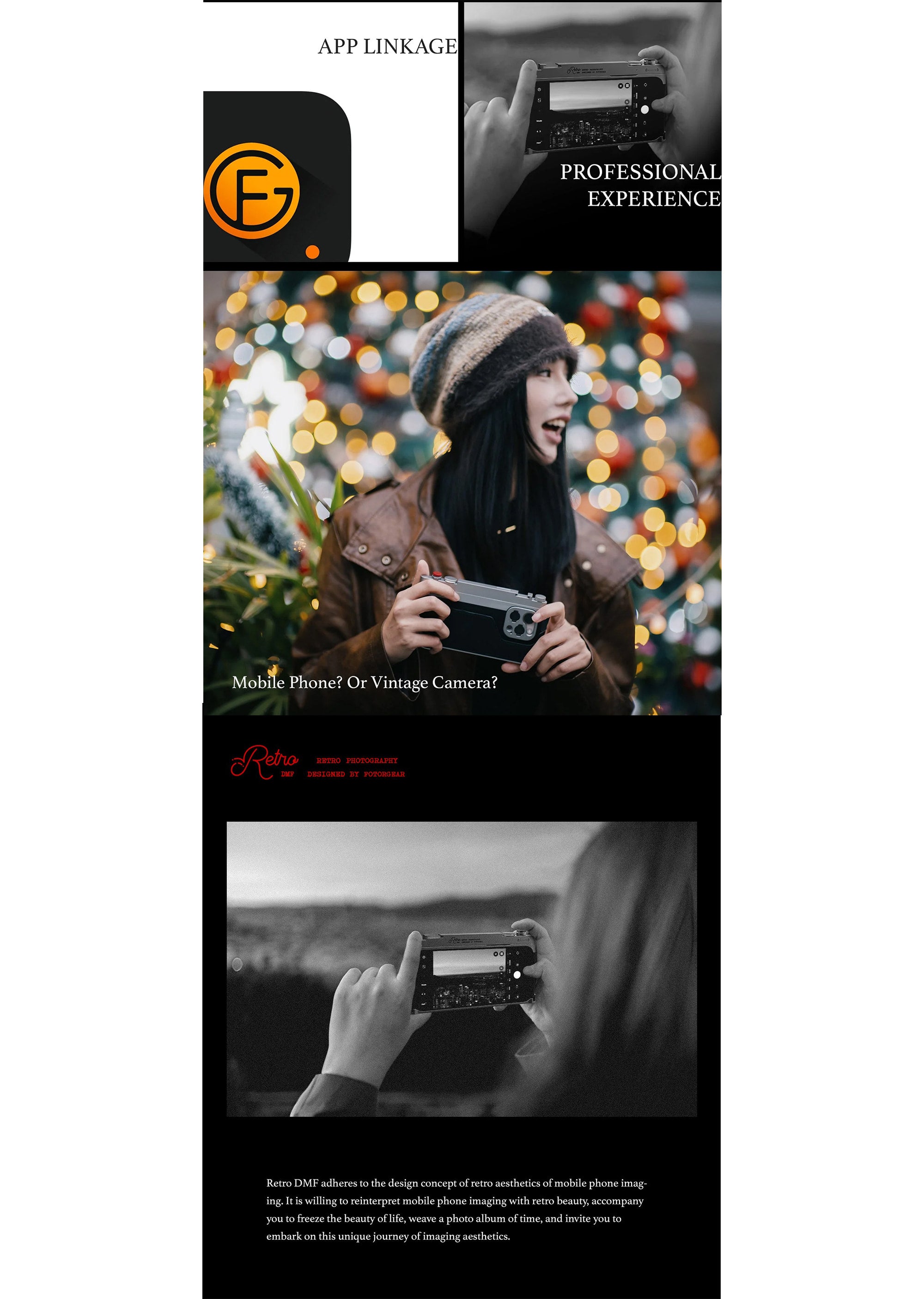 iPhoneアクセサリー Fotorgear Retro Kits for iPhone 16 Pro Retro Photography Kit for iPhone 16 series