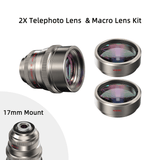 Fotorgear 17MM / 2X Telephoto & Macro Lens Kit / No Phone case 2X Telephoto & Macro Lens Kit - 17mm Version