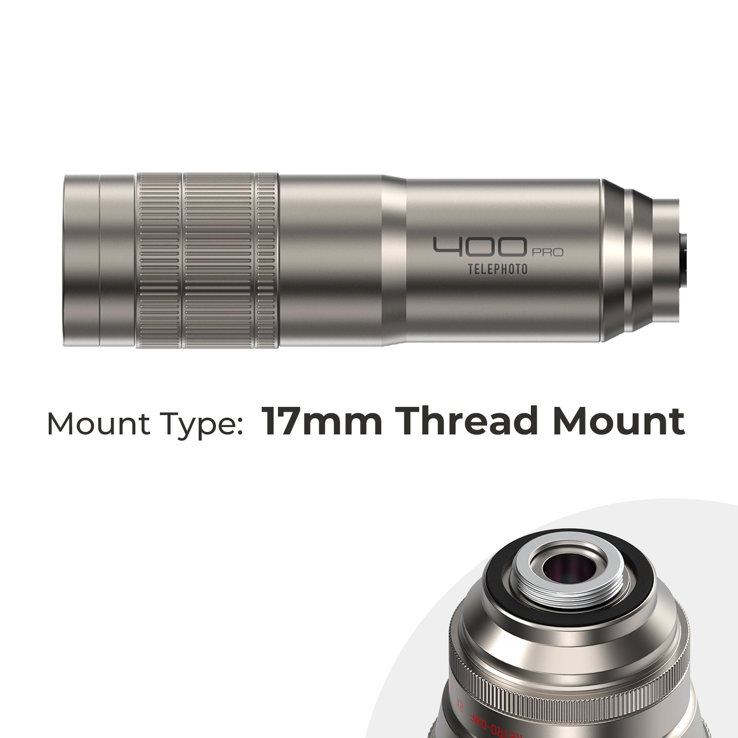 Fotorgear 17mm Thread Mount Retro Series: 400mm Pro Telephoto Lens