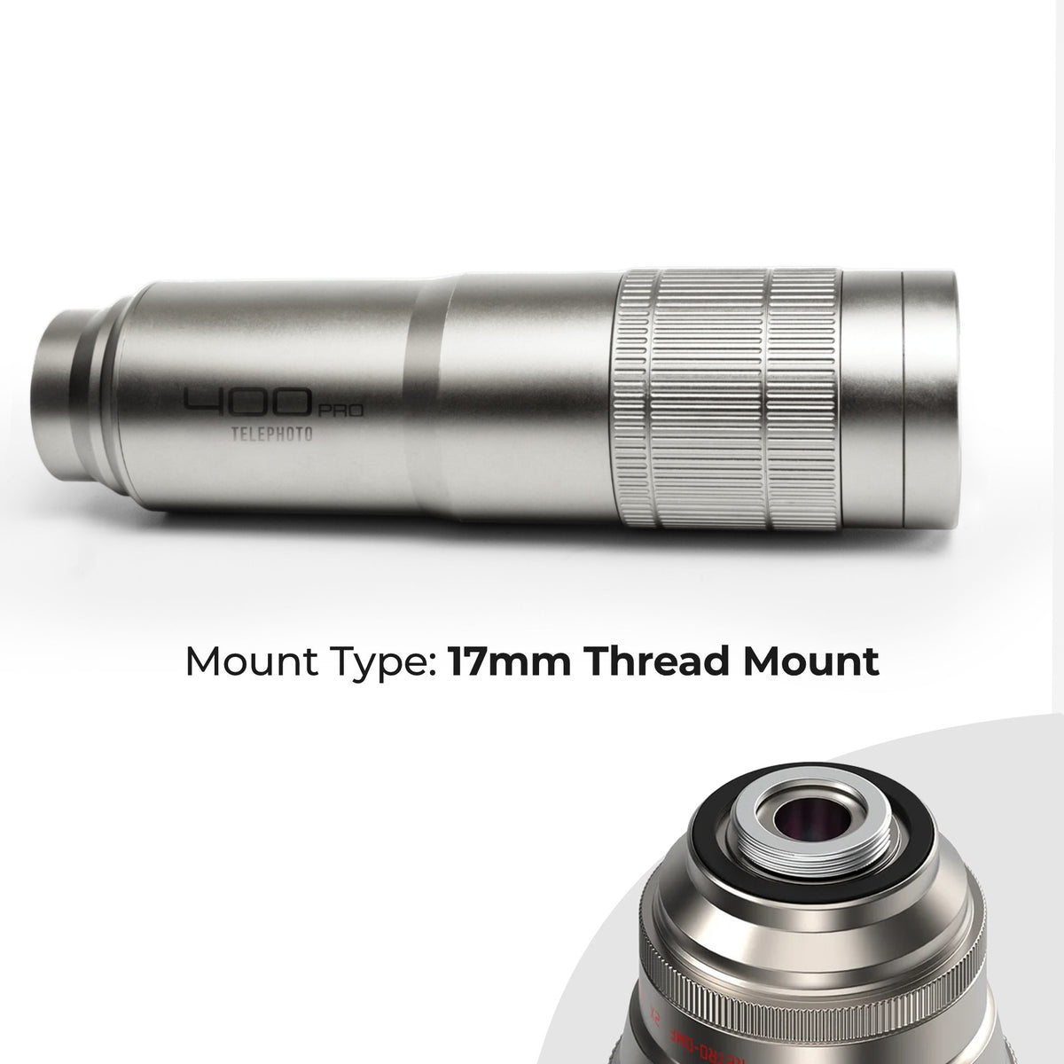 Fotorgear 17mm Thread Mount Retro Series 400mm Pro Telephoto Lens