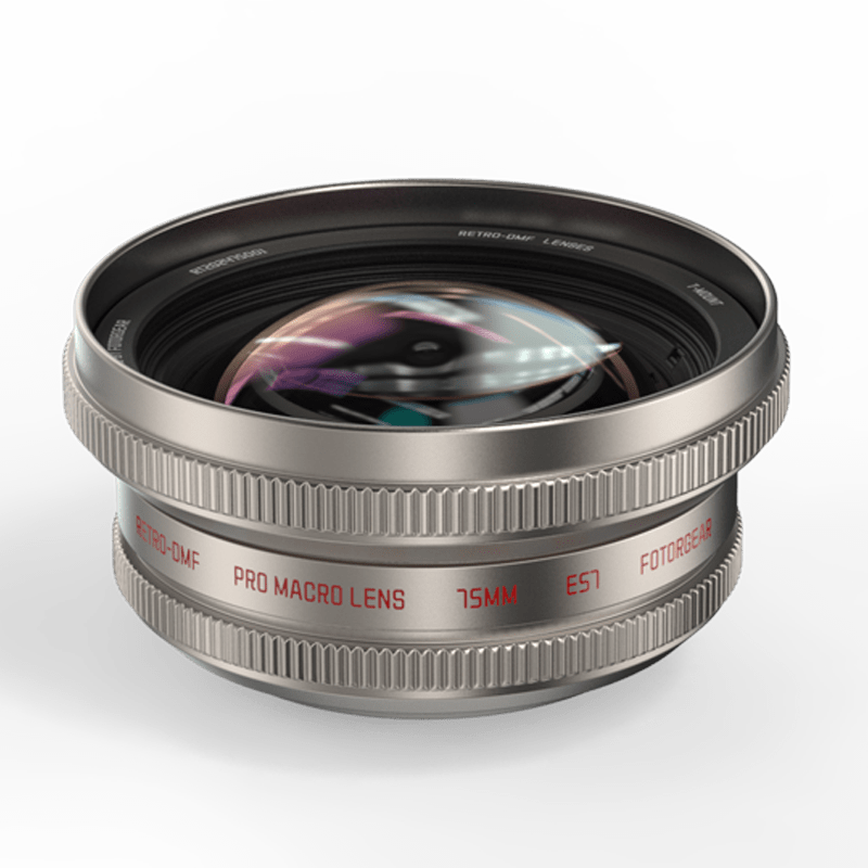 Retro series 75mm Macro Lens technical diagram