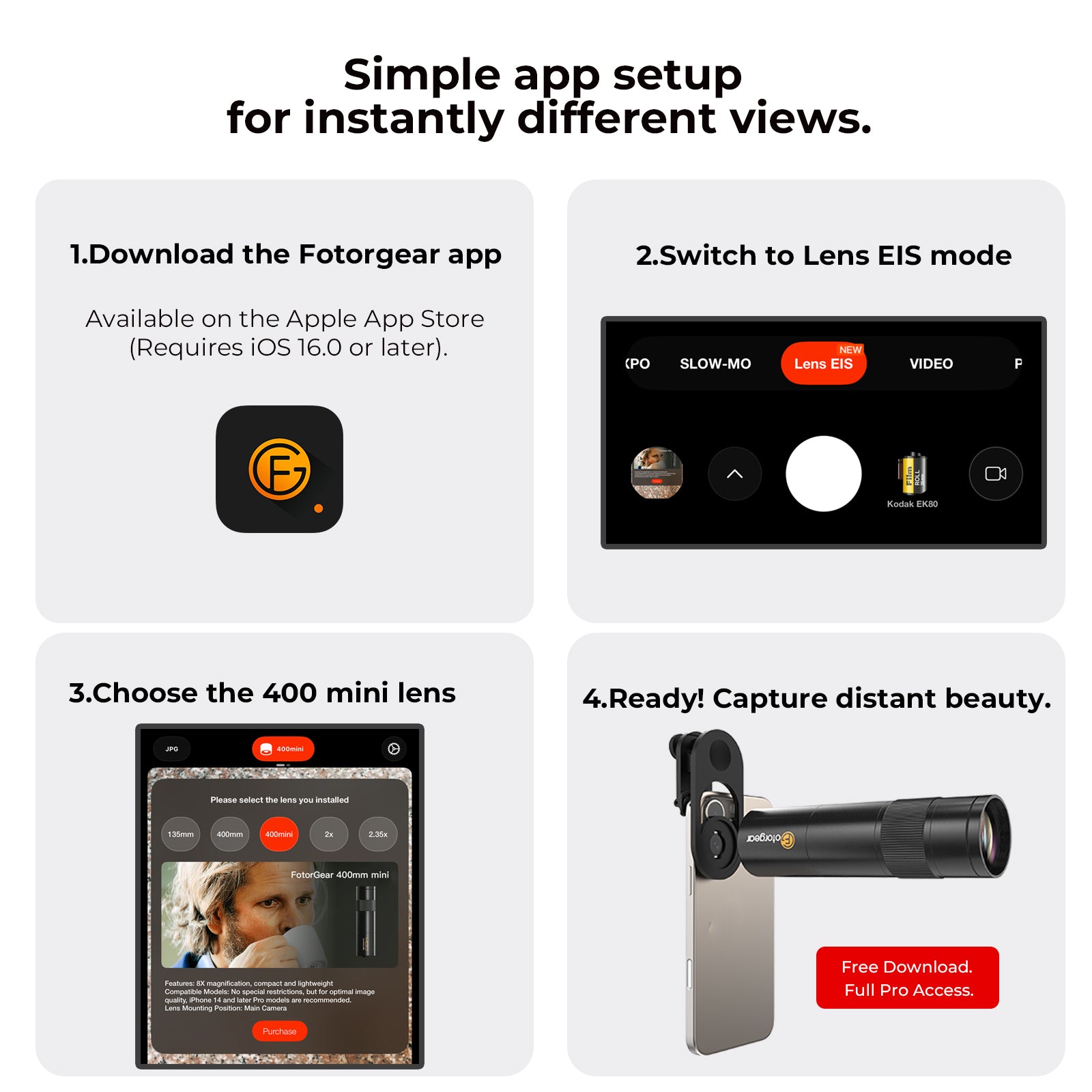 Fotorgear Mini 400mm Telephoto Lens