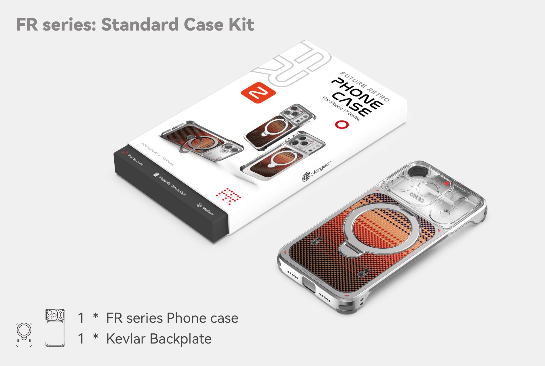 Fotorgear Standard Case Kit (Case + Stand) / iPhone 17 FR Series: Modular Photography Case for iPhone 17