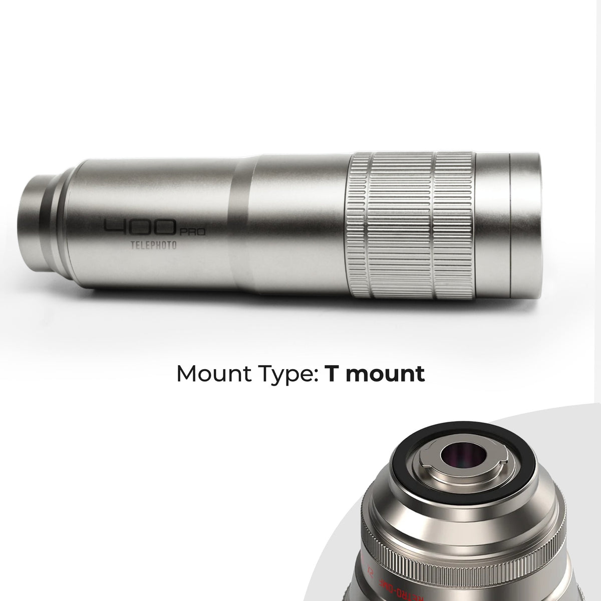 Fotorgear T mount Retro Series 400mm Pro Telephoto Lens